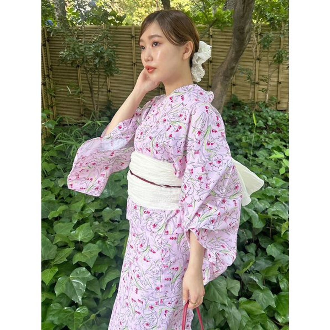 リリーブラウン LILY BROWN オリジナルテキスタイル浴衣 （GRN） -靴