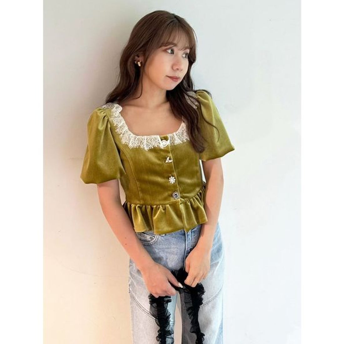 リリーブラウン LILY BROWN [L.B CANDY STOCK]レースカラービジュー