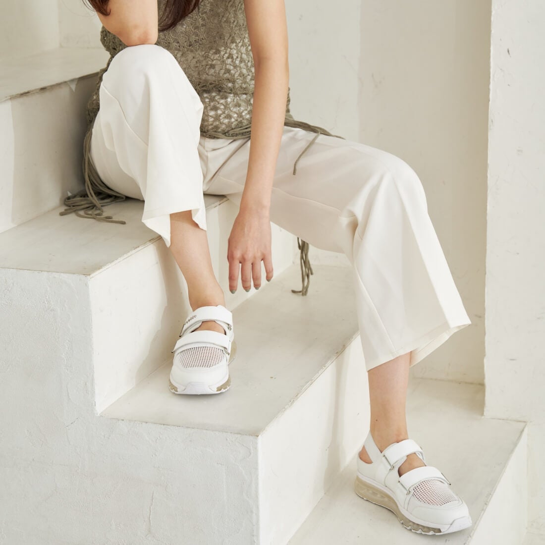 Sham/シャム（White）スニーカーサンダル -Lucida (ルシーダ) 公式