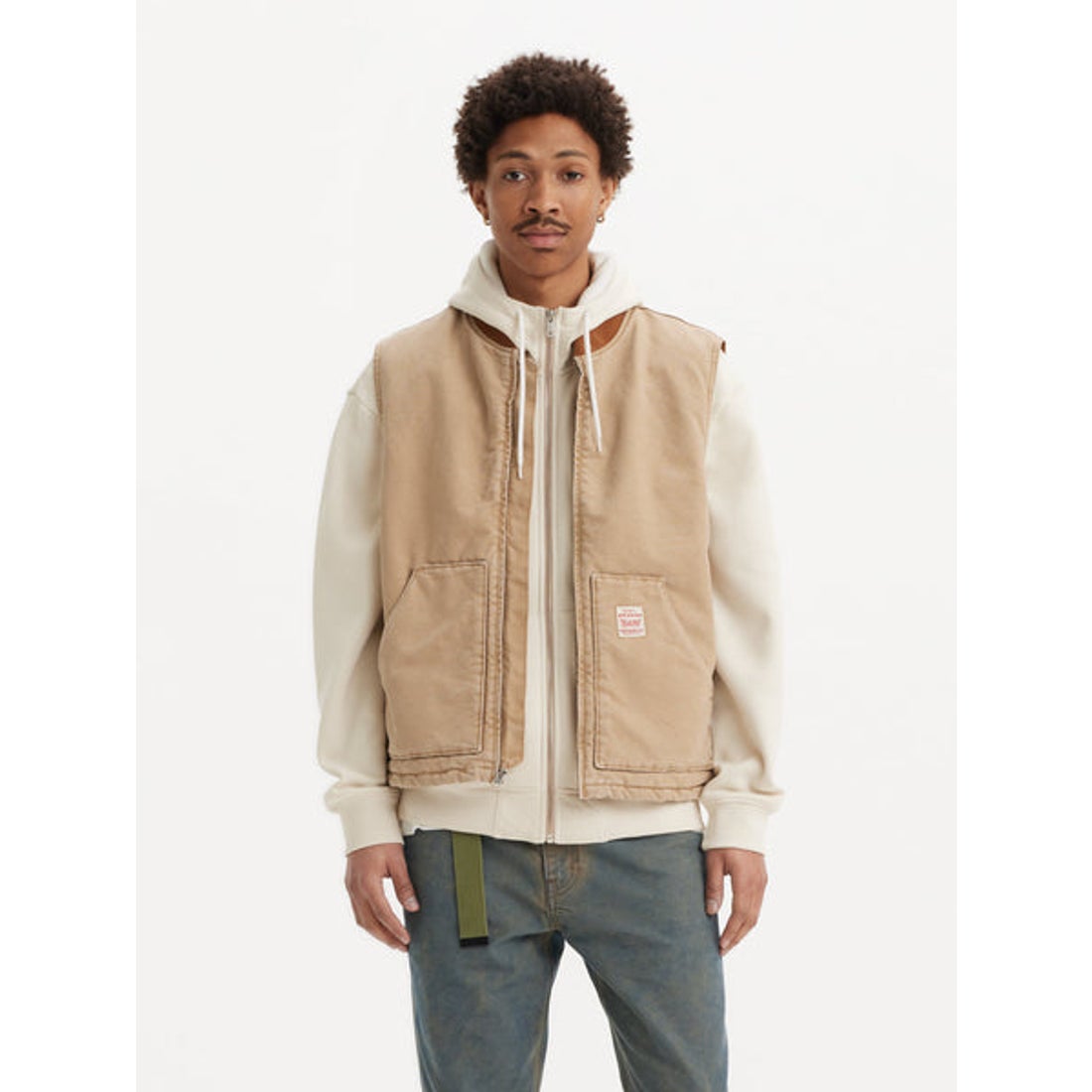 リーバイス LEVI'S WORKWEAR SANSOME ベスト ベージュ TIGER'S EYE