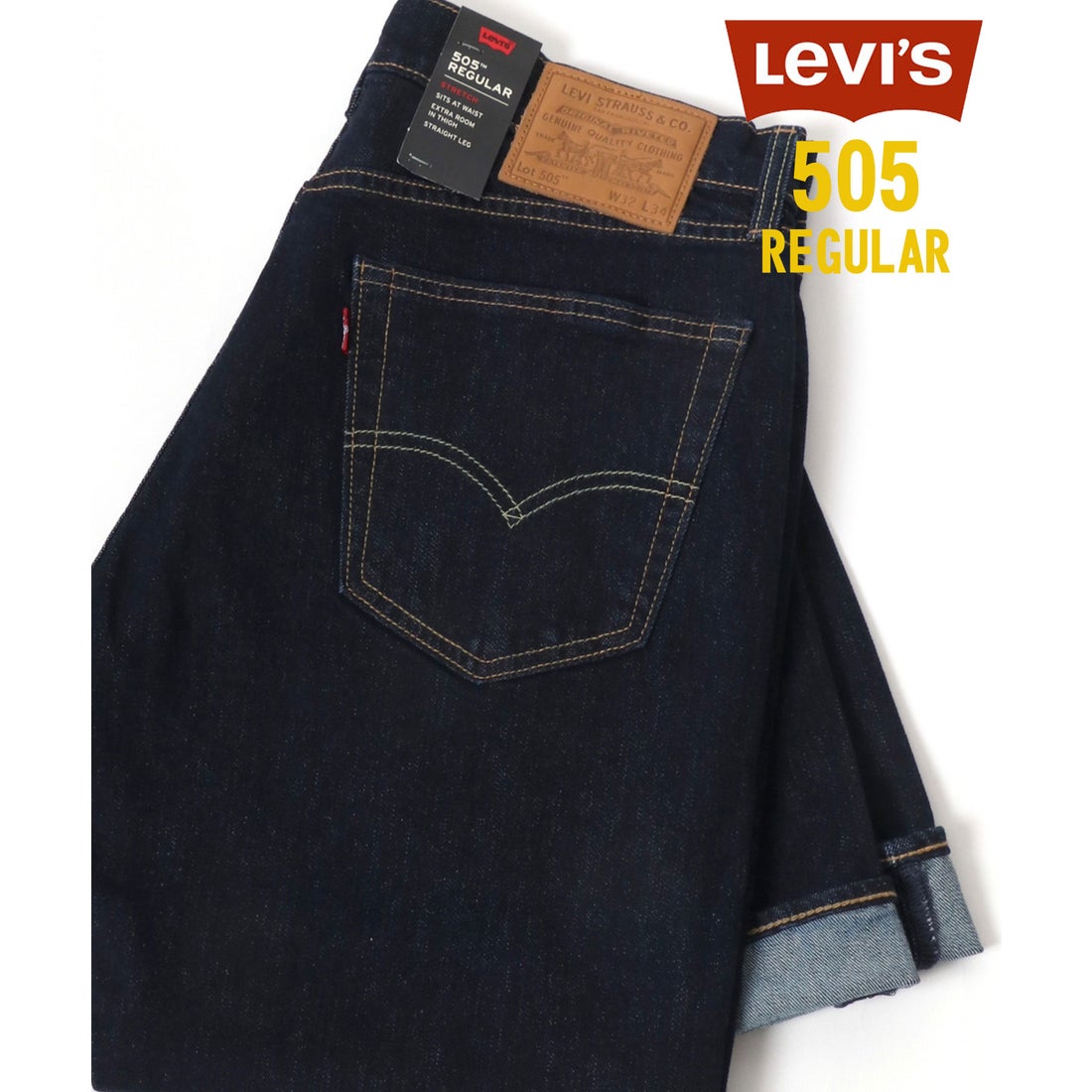 LEVI'S PREMIUM 505 BIG”E” REGULAR STRAIGHT ストレッチデニム