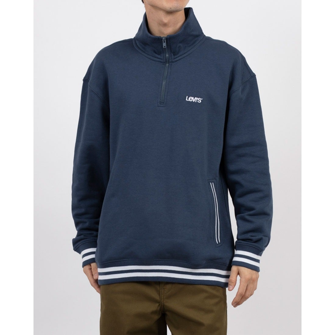 リーバイス LEVI'S ハーフジップスウェットシャツ ブルー WILBOUR