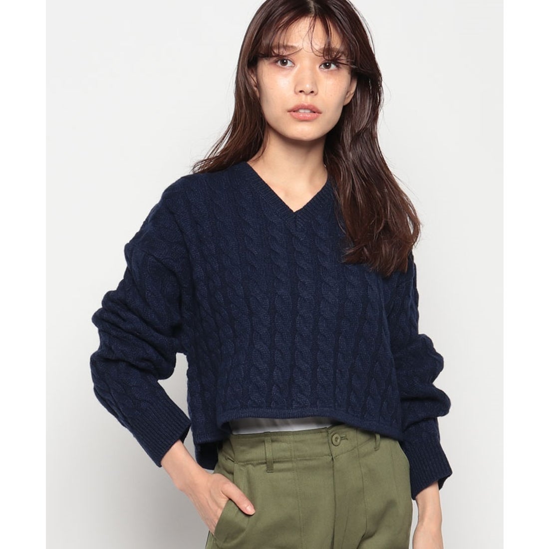 リーバイス LEVI'S クロップド セーター ネイビー NIGHTWATCH BLUE