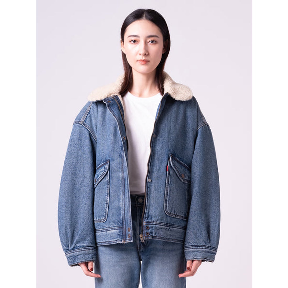 リーバイス LEVI'S シェルパ ボンバージャケット （Light Indigo