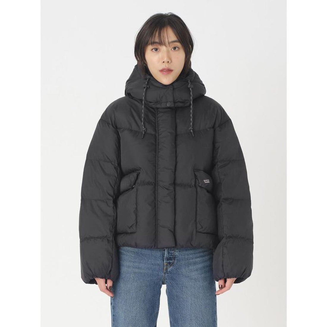 リーバイス LEVI'S ショートダウンジャケット ブラック CAVIAR