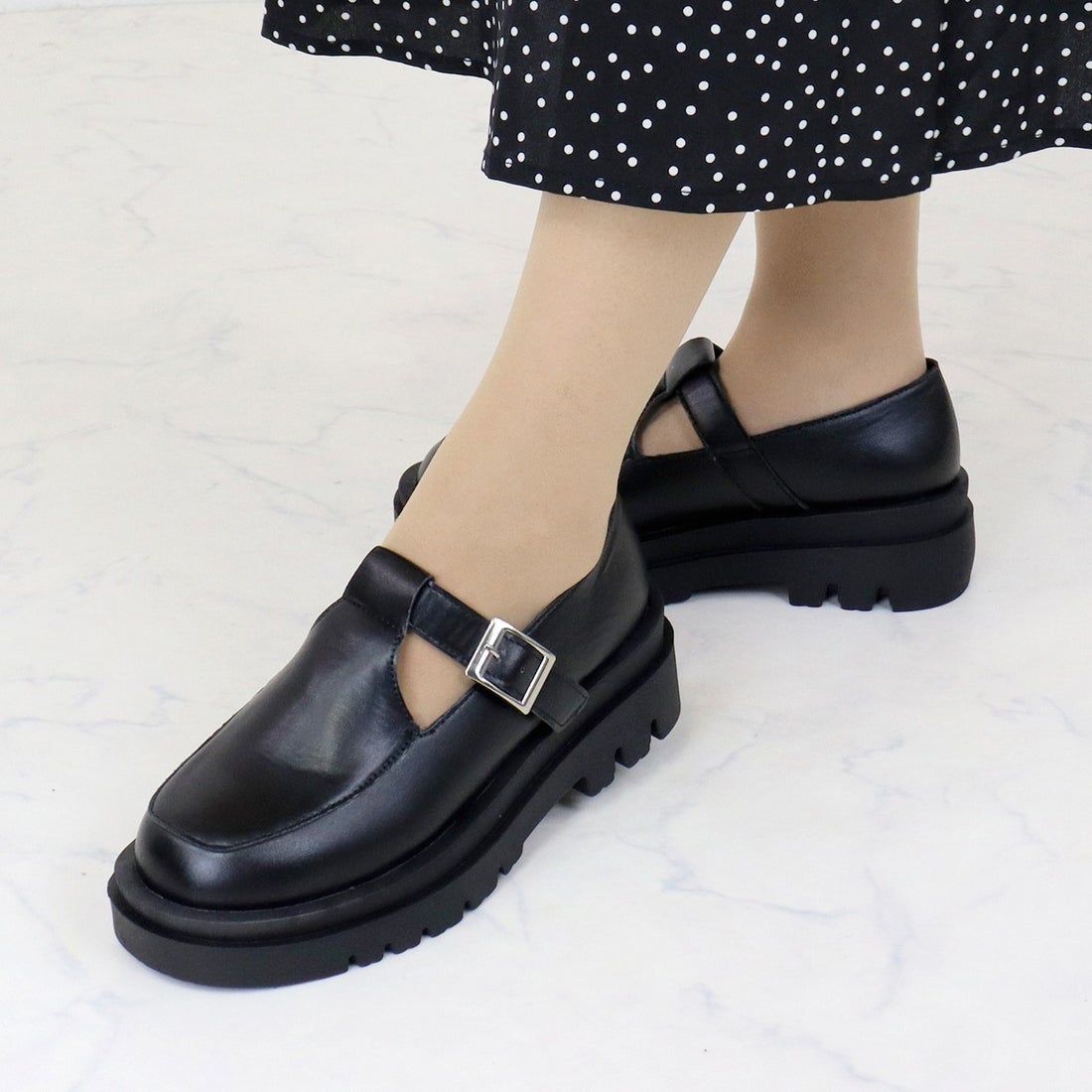 リバティードール LiBERTYDOLL 厚底Tストラップシューズ /3053