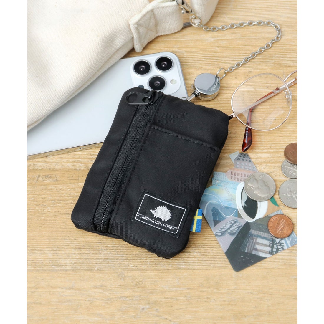 レガート ラルゴ Legato Largo ポーチ パスケース リール付き キー