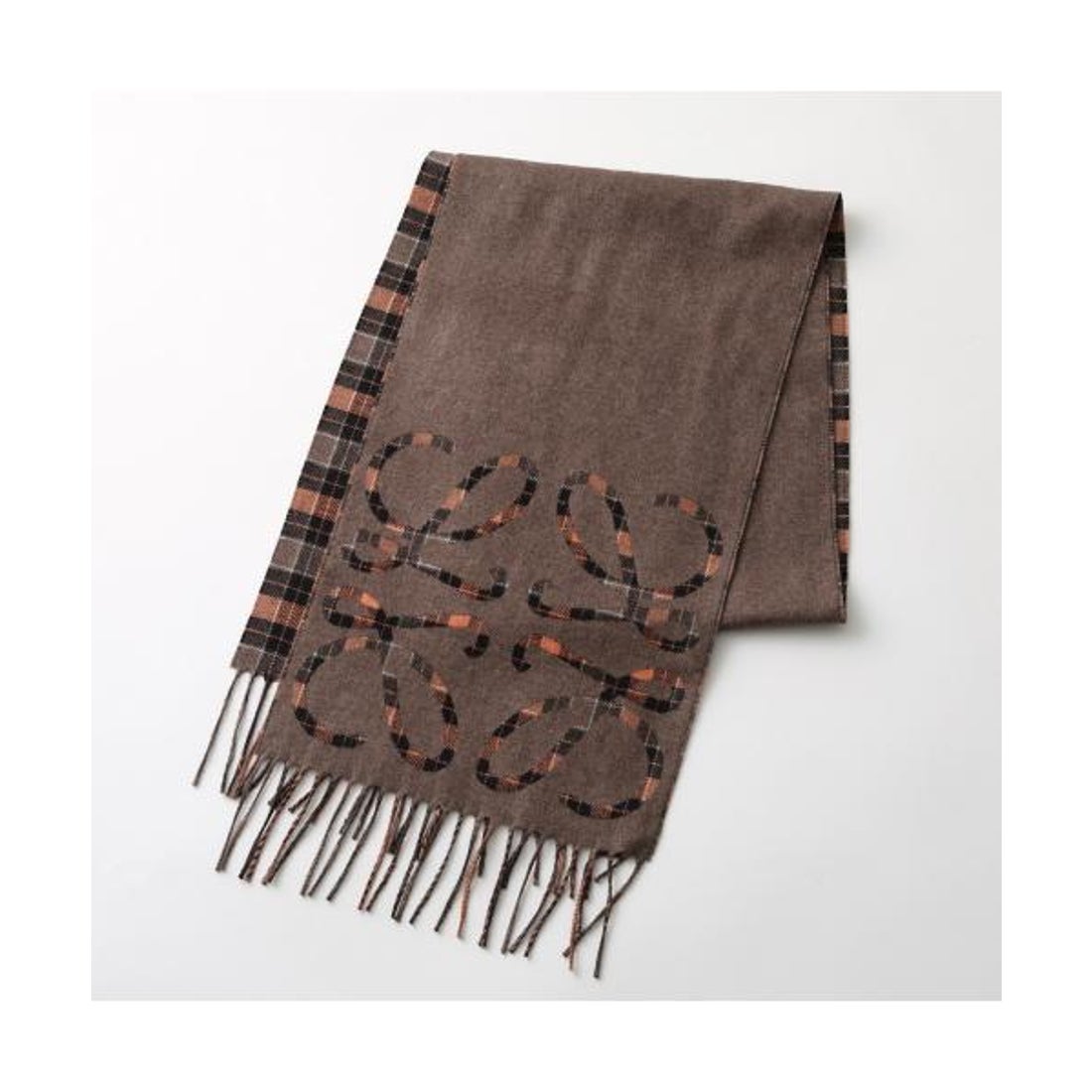 ロエベ LOEWE LOEWE マフラー FSA4SS1W01 アナグラム チェック柄