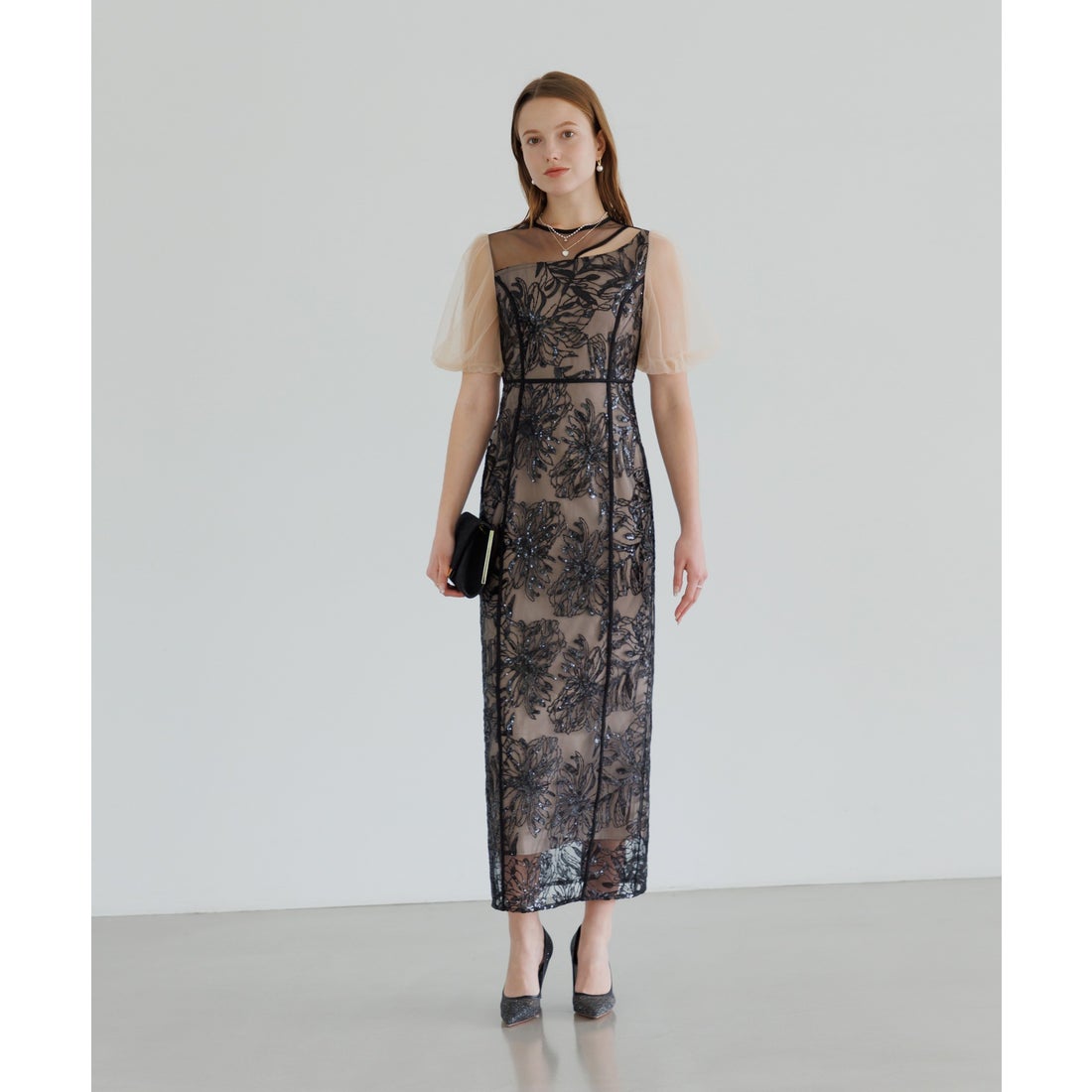 レジャ Leja アシンメトリーシアーフラワードレス美脚効果結婚式