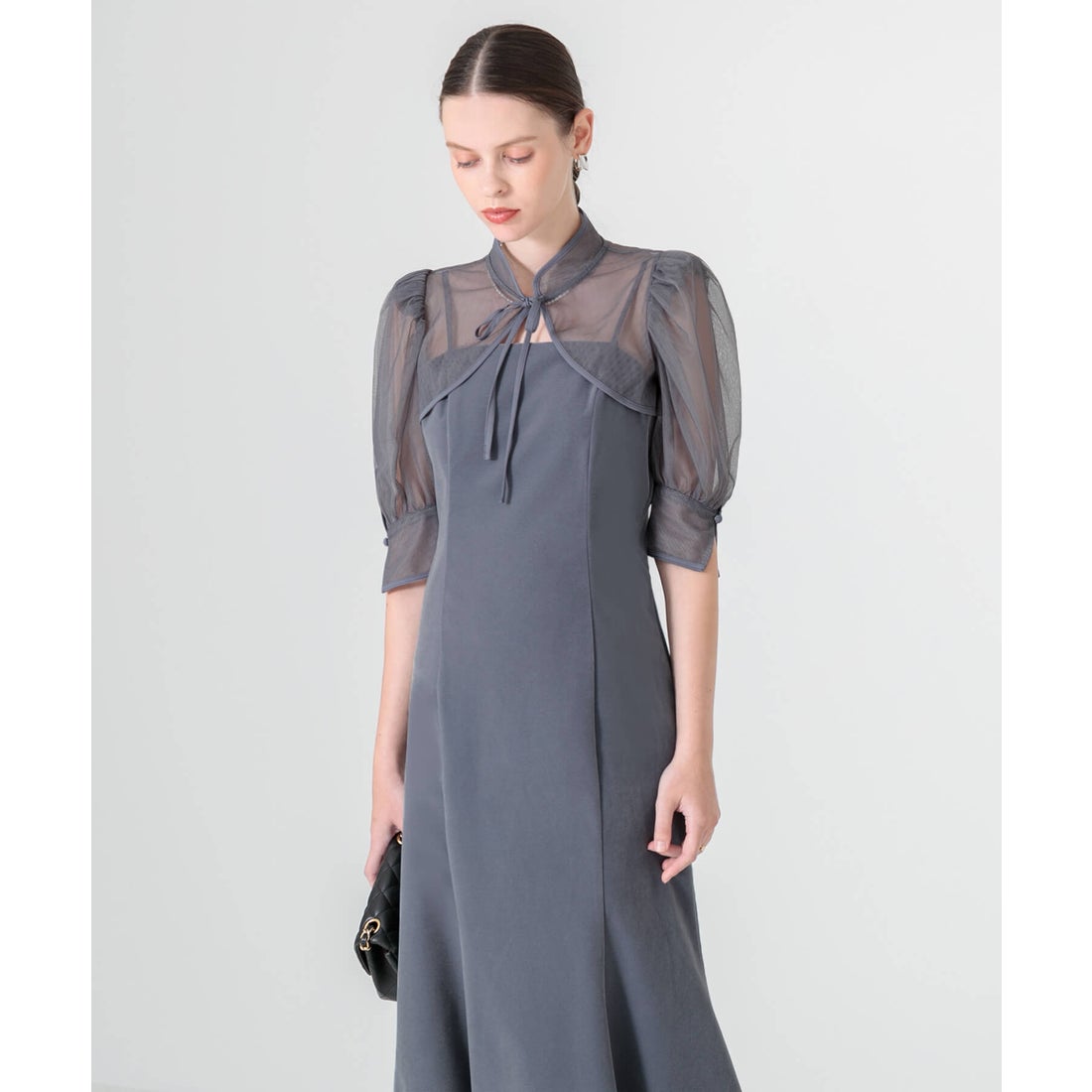 レジャ Leja 花柄ボレロマーメイドワンピースセットアップロング