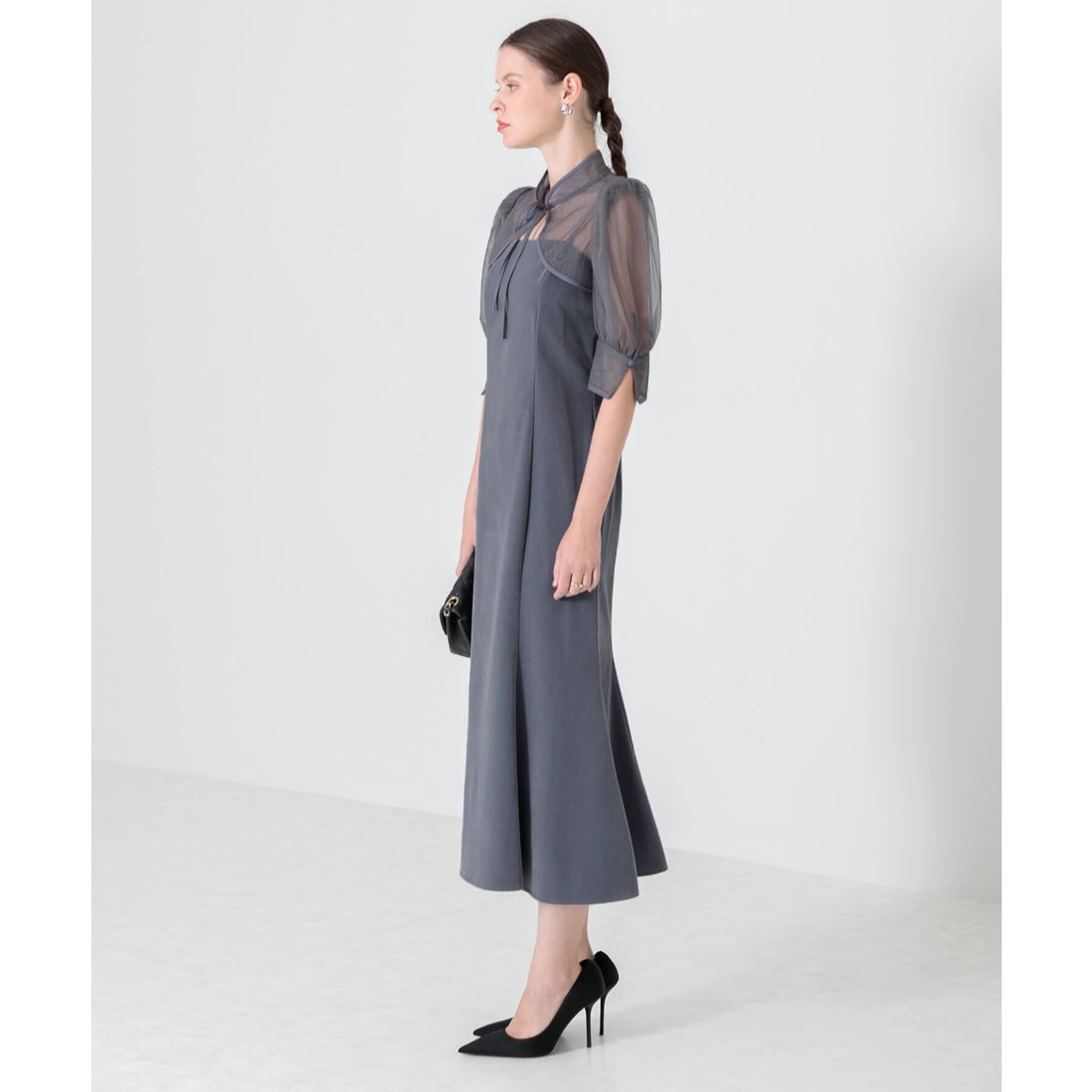 レジャ Leja 花柄ボレロマーメイドワンピースセットアップロング