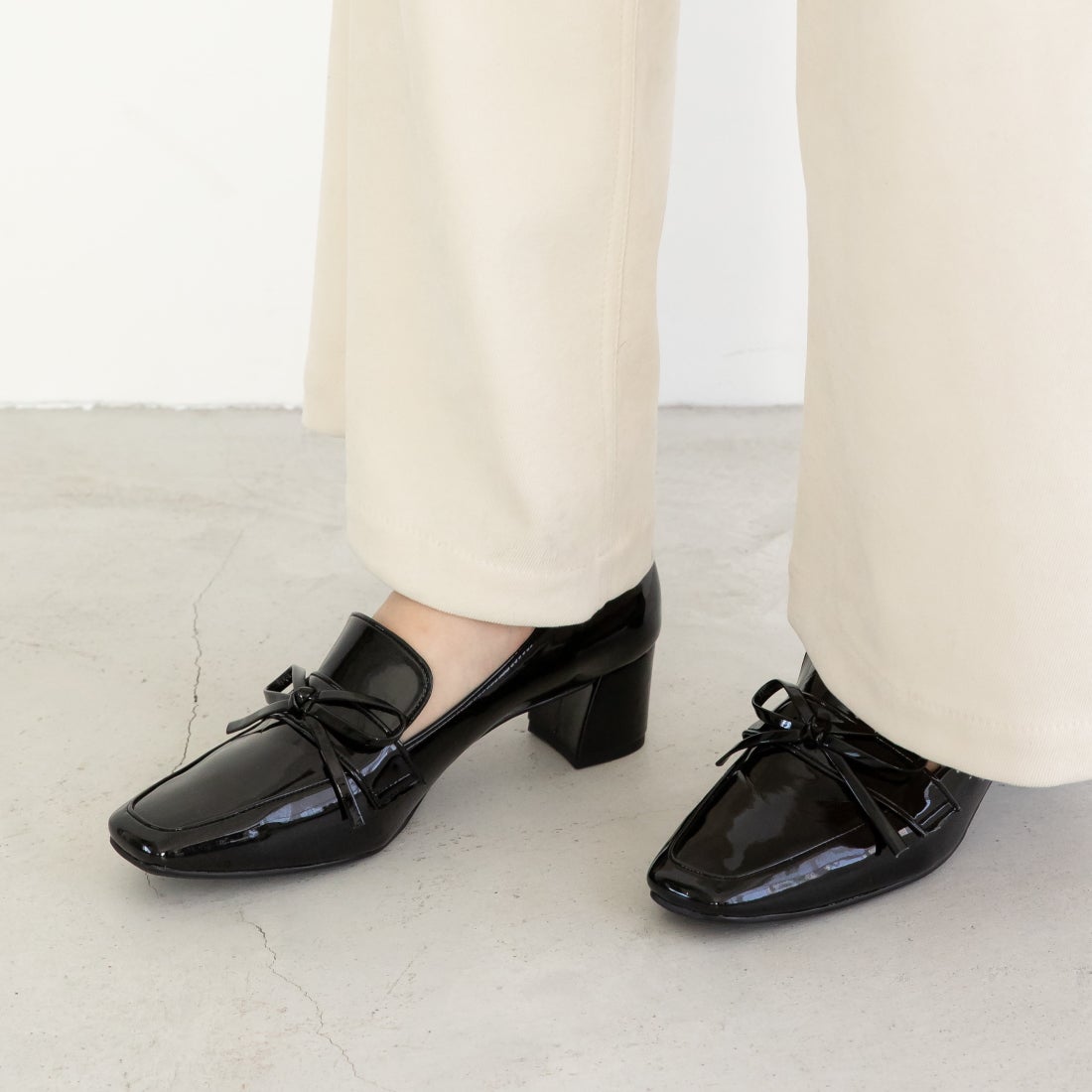 レイン対応】チャンキーヒールパンプス(R9008) （ベージュE