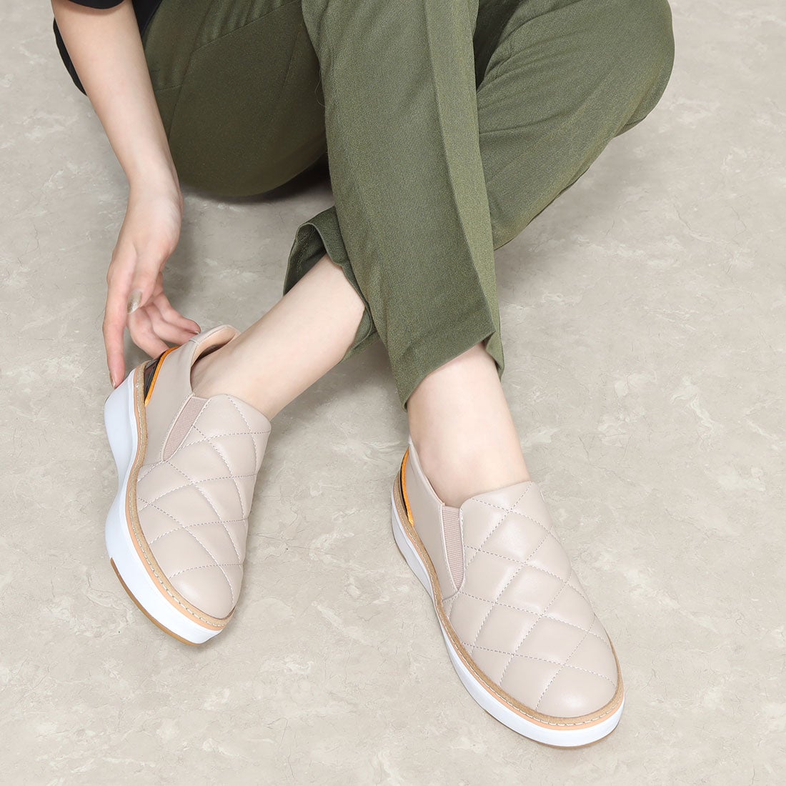 ランバン コレクション LANVIN COLLECTION キルティングスリッポン