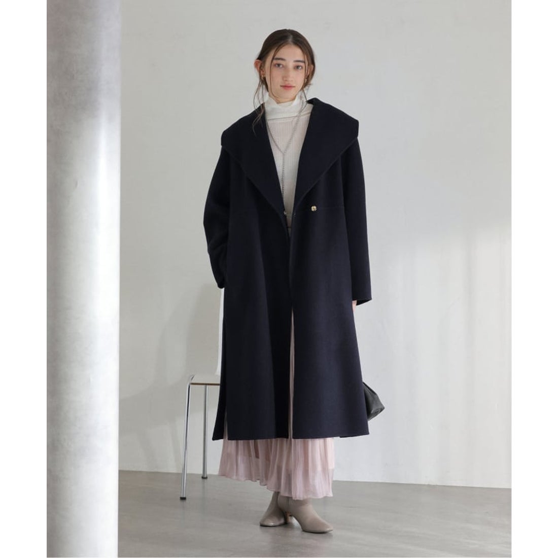 ラ トータリテ La Totalite 《予約》リバーロングコート （ネイビー