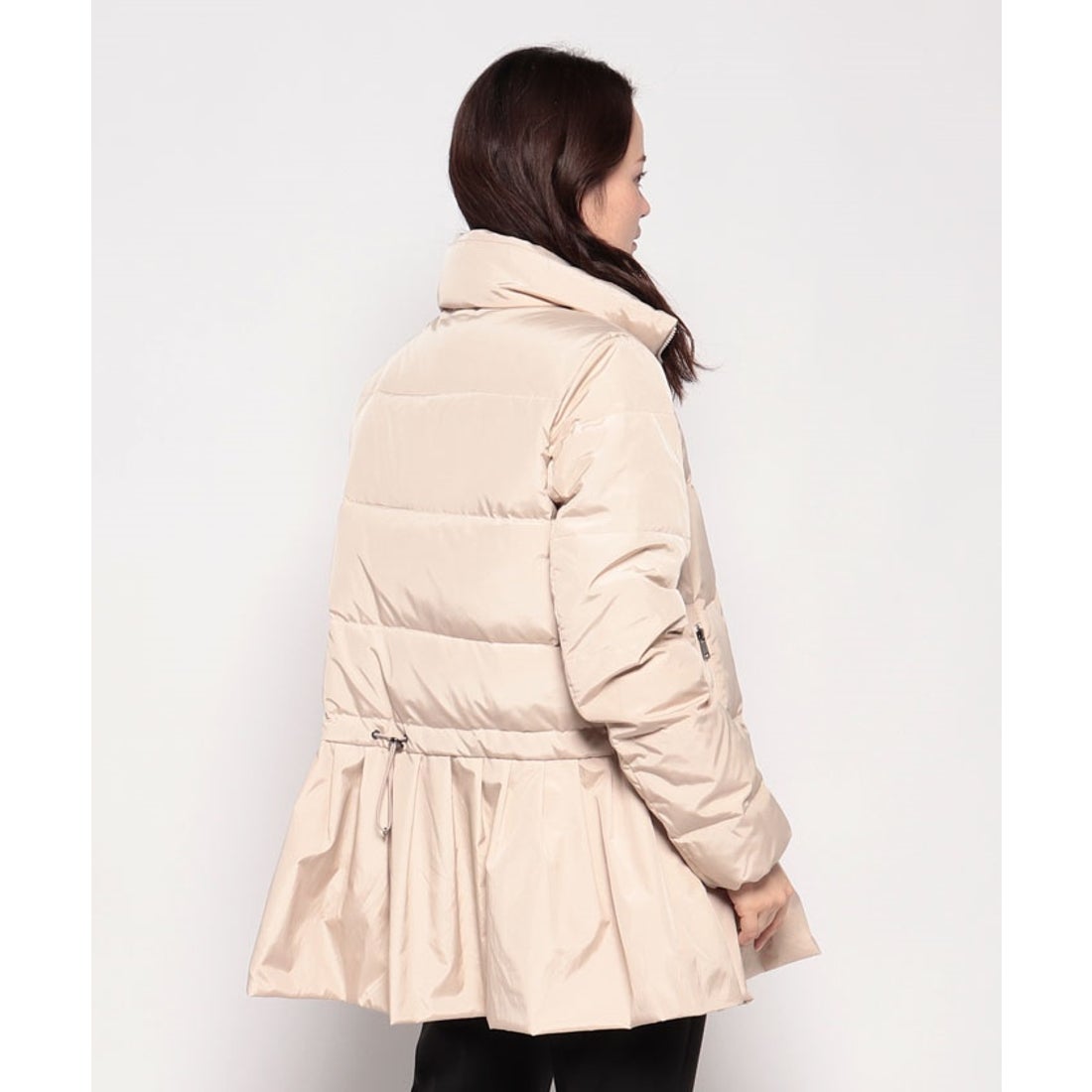 ミス ジェイ MISS J タックペプラムダウンジャケット （ベージュ