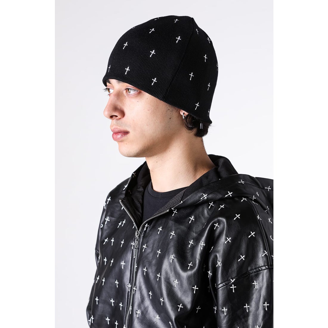 ラストネスト LAST NEST Allover Cross Beanie V2 （Black） -FASCINATE