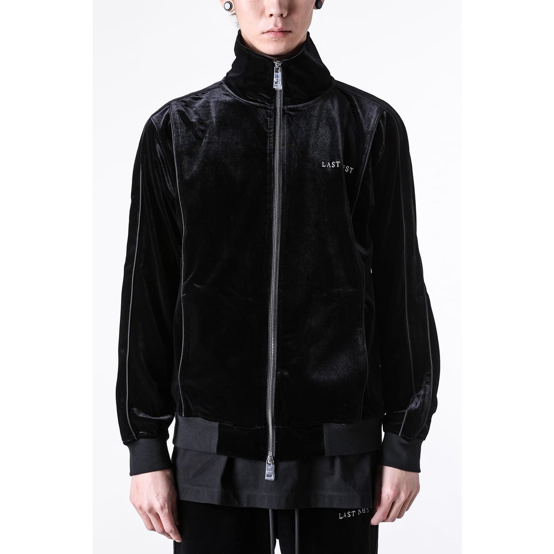 LAST NEST Velour Emb Track Jacket V2 （Black） - Osaka / Kyoto