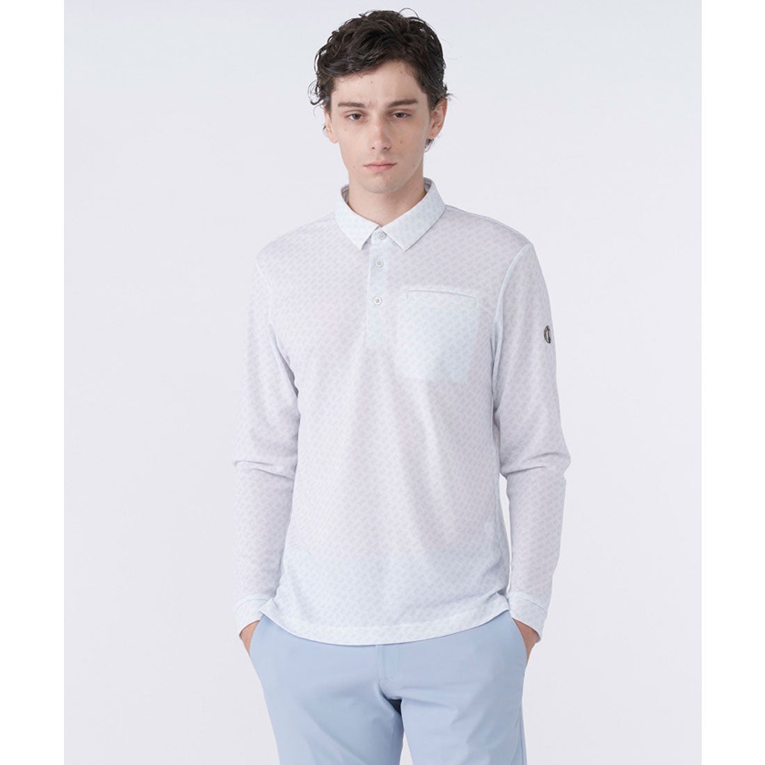 ランバン スポール LANVIN SPORT モノグラムプリント高通気長袖シャツ