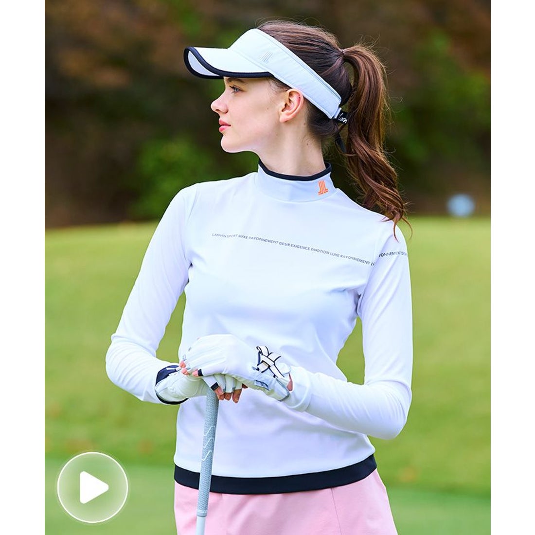 再再再値下新品！ランバンスポール モックネックシャツ36 白 裏微起毛