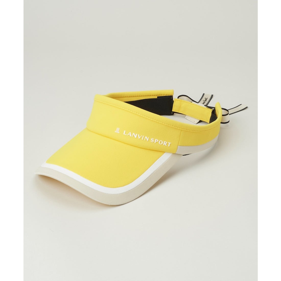 LANVIN SPORT ラインデザインサンバイザー【UV/リボン取り外し可
