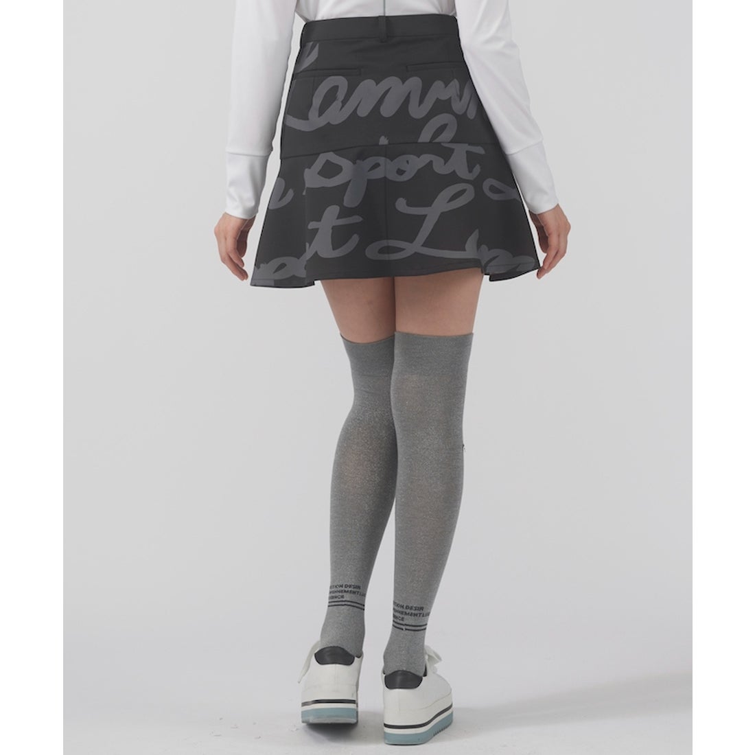 LANVIN SPORT ロゴプリントフレアスカート（総丈40cm）【SUNSCREEN