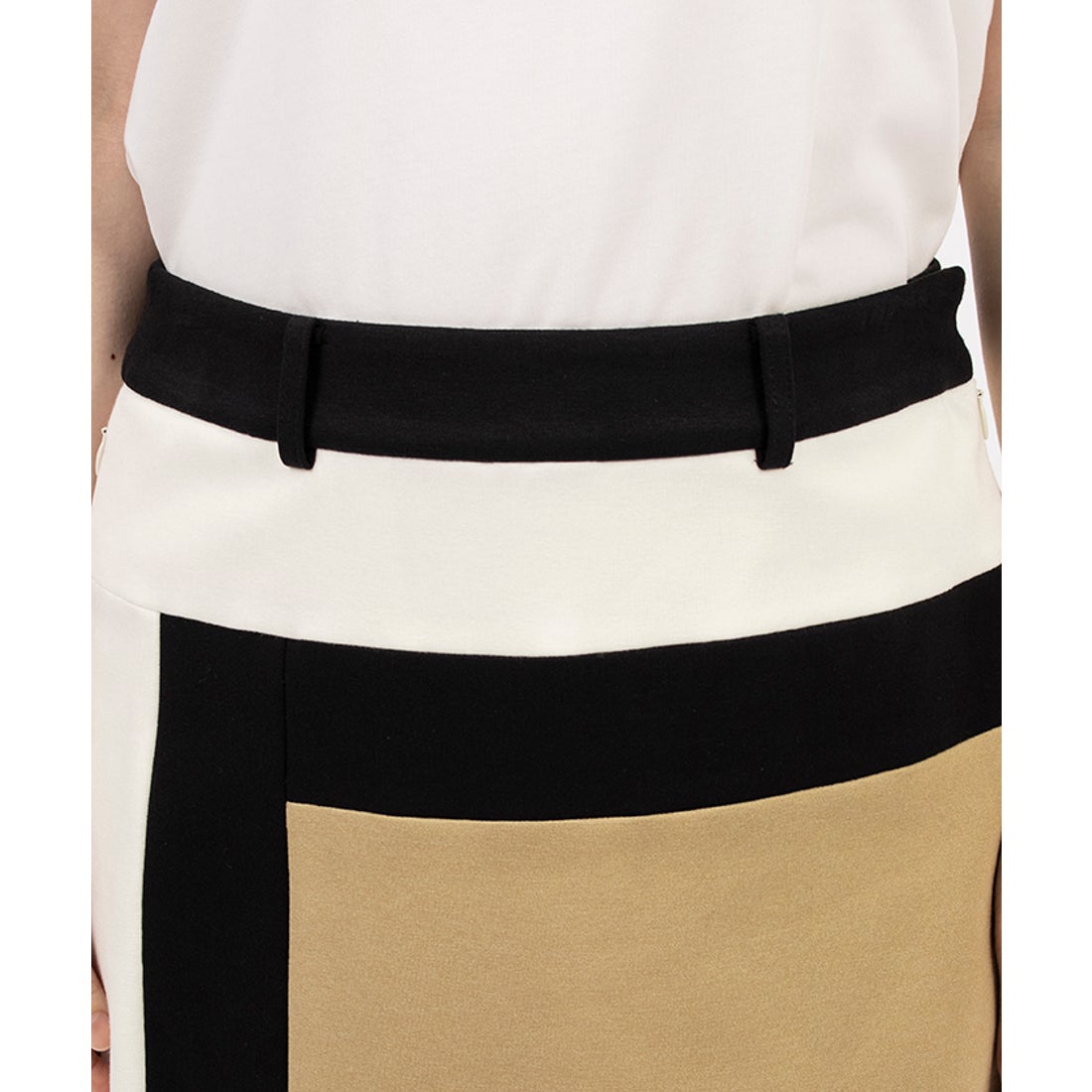 LANVIN SPORT カラーブロックスカート（総丈41cm）【ストレッチ