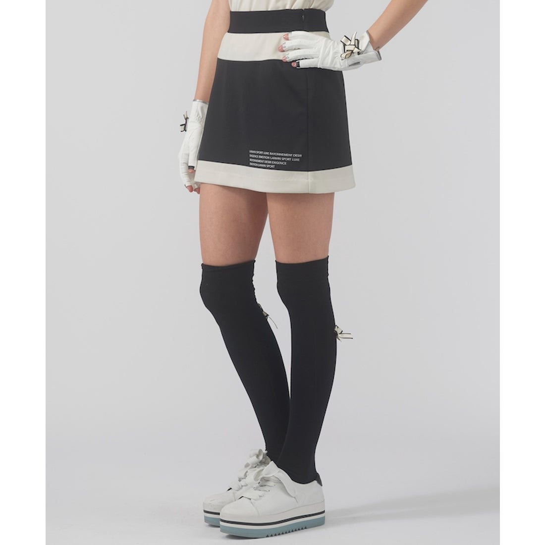 ランバンスポール スプラッタープリント フレアスカート Lサイズ