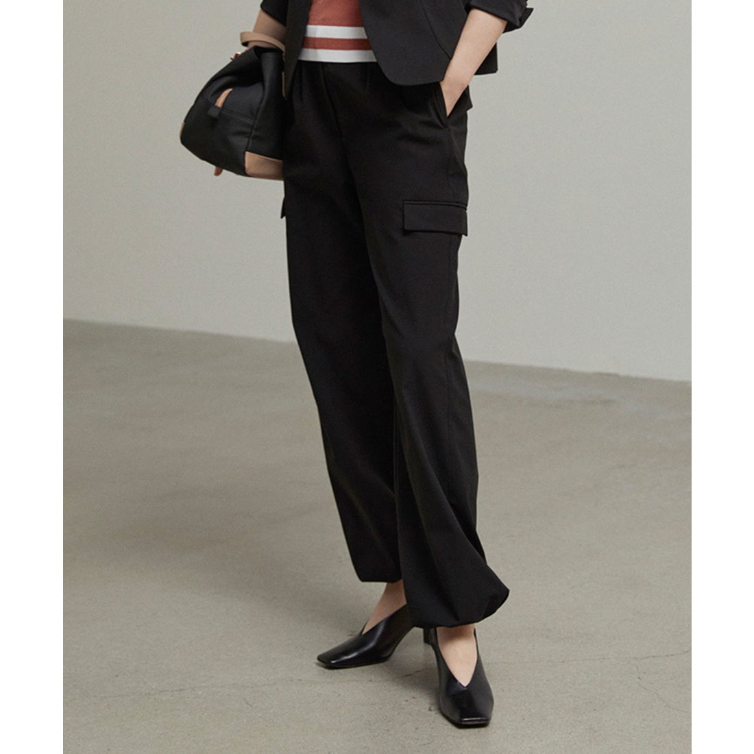 ランバン スポール LANVIN SPORT ワイドロングパンツ【ストレッチ/吸汗