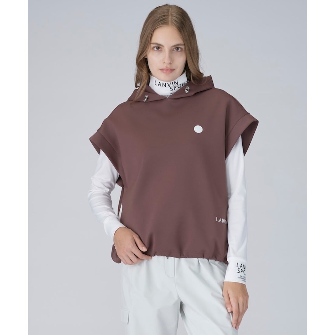 ランバン スポール LANVIN SPORT ドロップショルダーフーディベスト