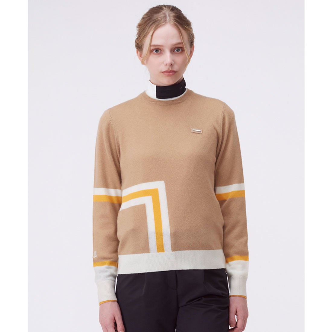 ランバン スポール LANVIN SPORT カシミヤインターシャクルーネック