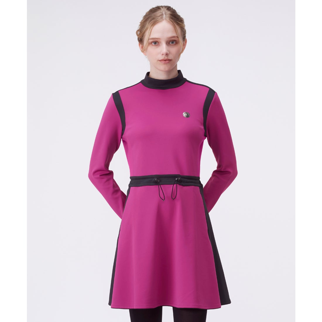 ランバン スポール LANVIN SPORT ブロッキングデザイン長袖ワンピース