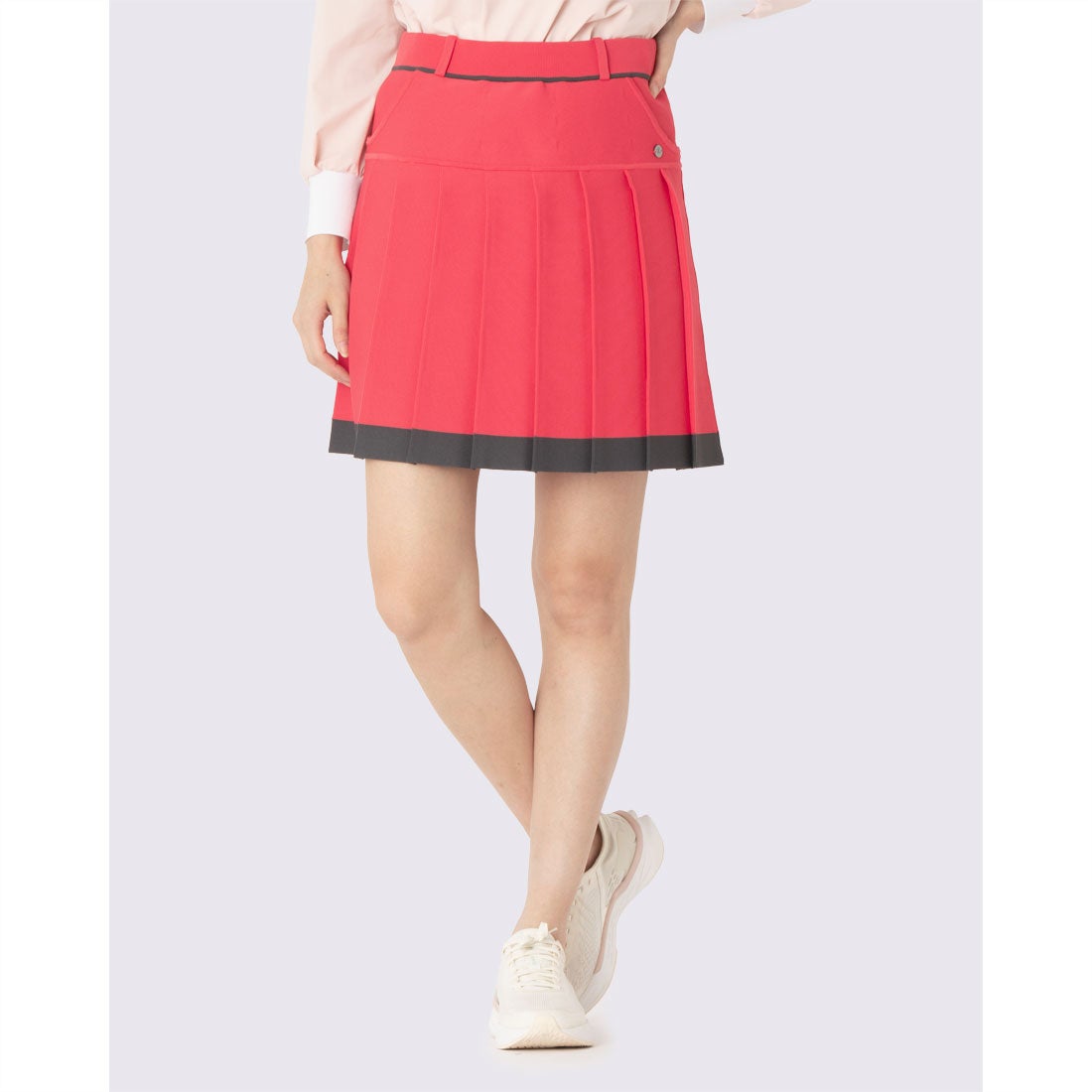 ランバン スポール LANVIN SPORT ニットプリーツスカート -デサント