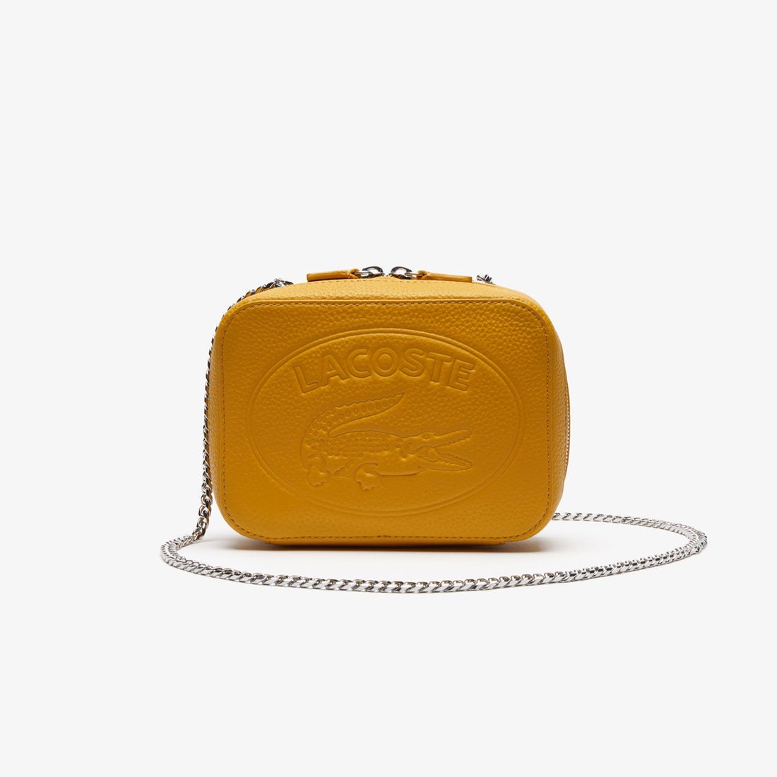 ラコステ LACOSTE CROCO CREWチェーンハンドルバッグ （イエロー