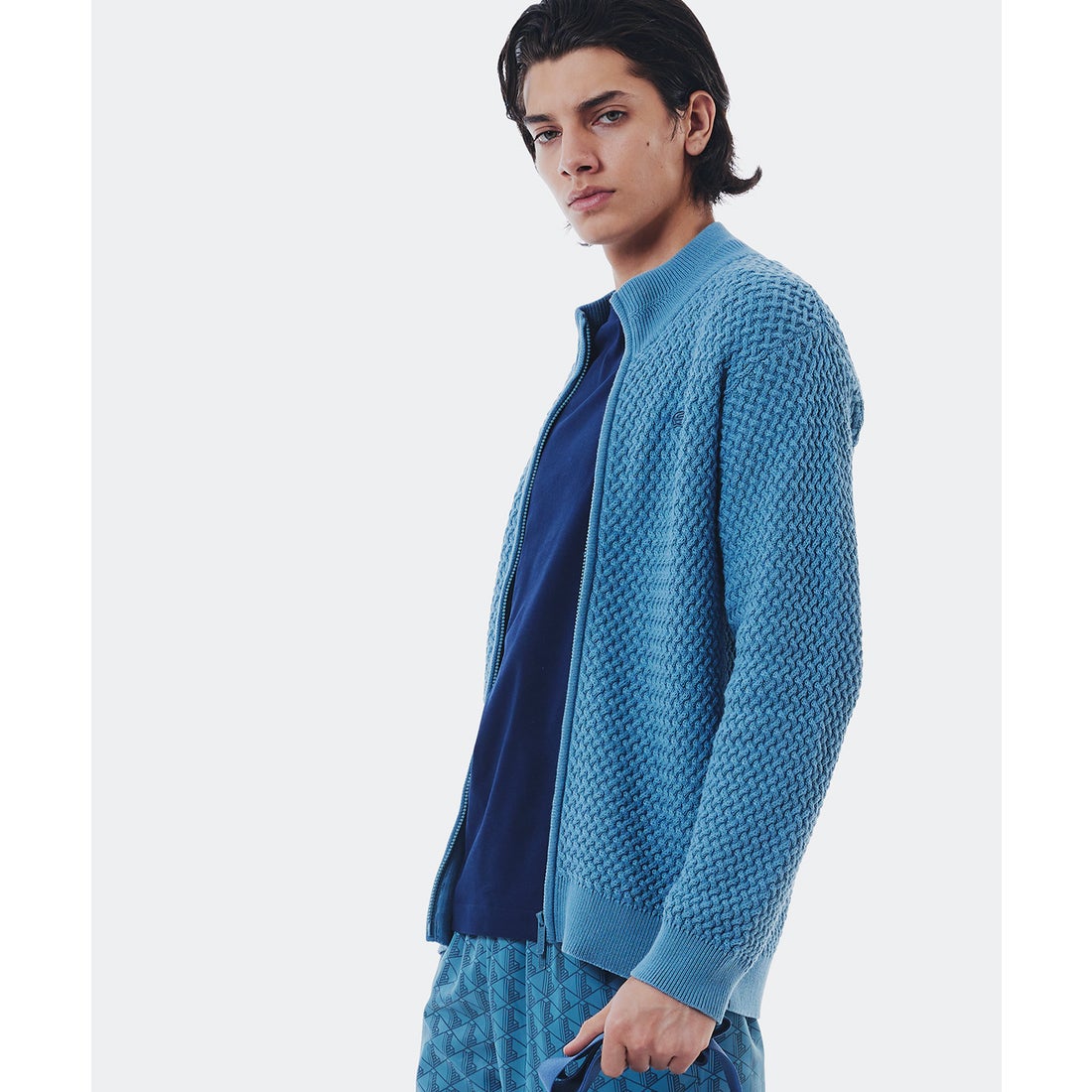 ラコステ LACOSTE バスケットニットジップアップ / ダブルジップ