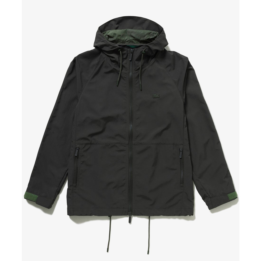 ラコステ LACOSTE 撥水防風フードジャケット（ダークグリーン） -靴