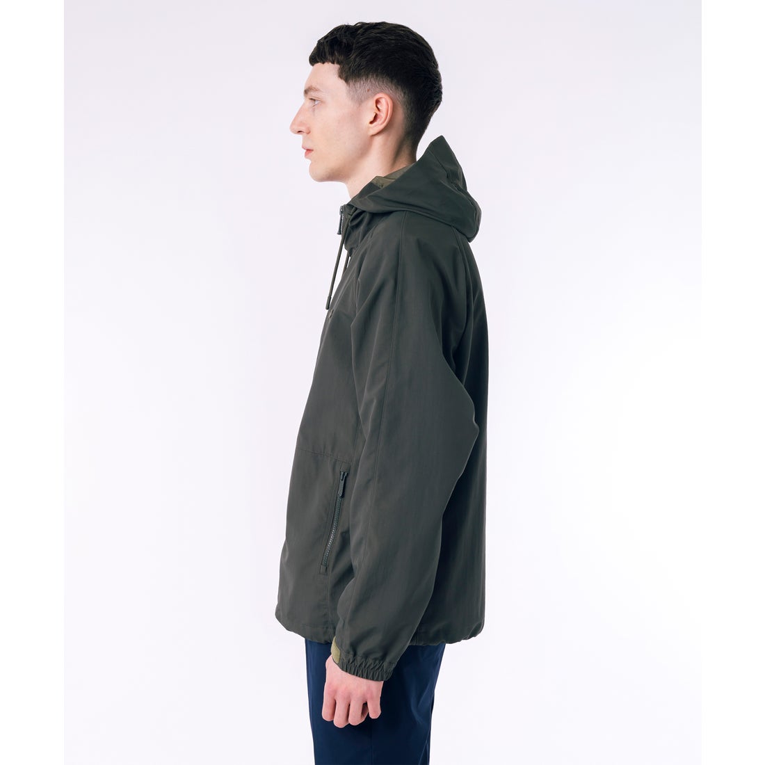 ラコステ LACOSTE 撥水防風フードジャケット（ダークグリーン） -靴