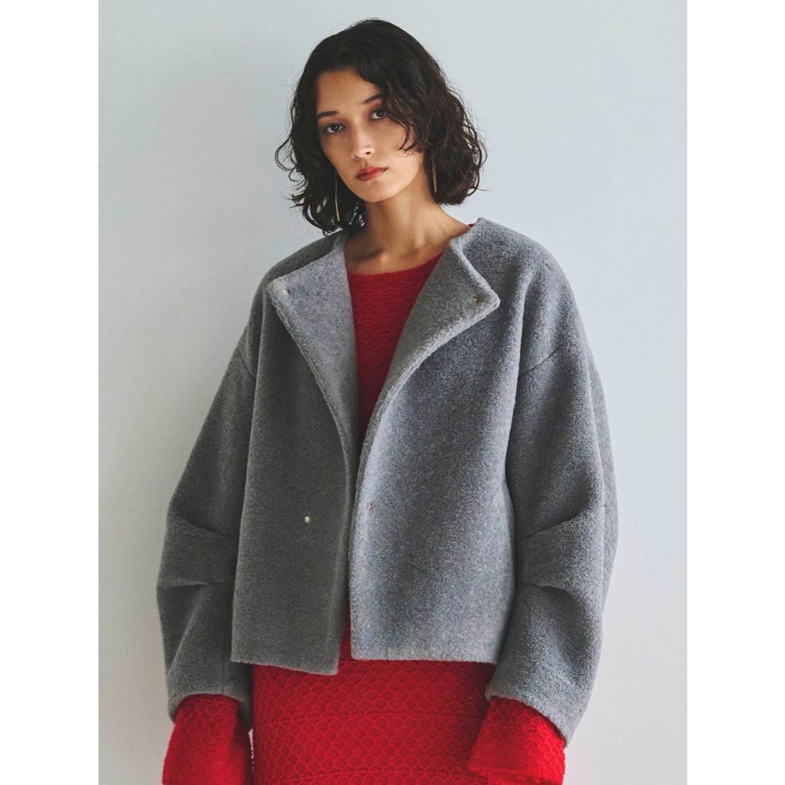 ラグナムーン LAGUNAMOON 【WEB限定カラーあり】ボアブルゾン （グレー