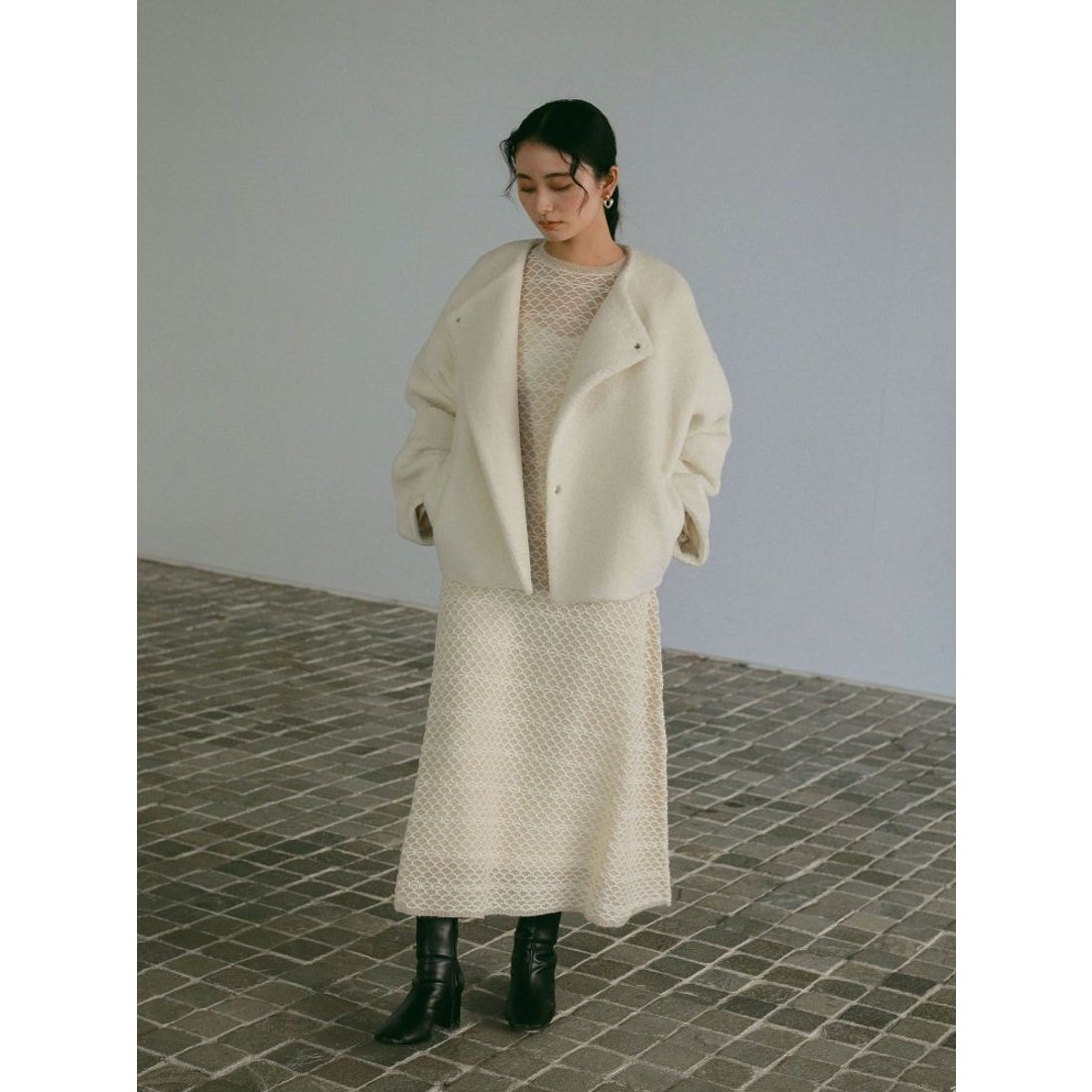 ラグナムーン LAGUNAMOON 【WEB限定カラーあり】ボアブルゾン （グレー