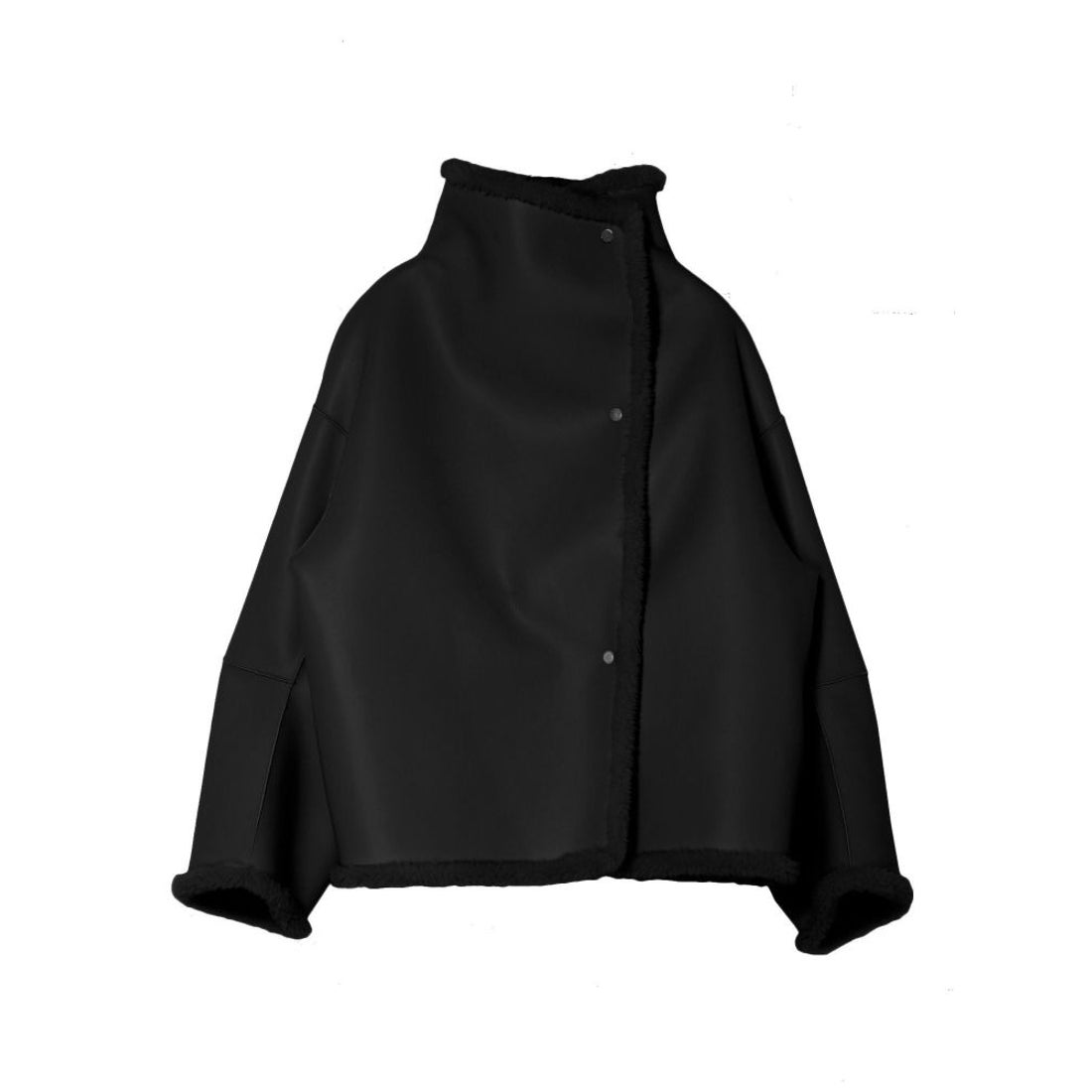 ラグナムーン LAGUNAMOON フェイクムートンスタンドカラーコート