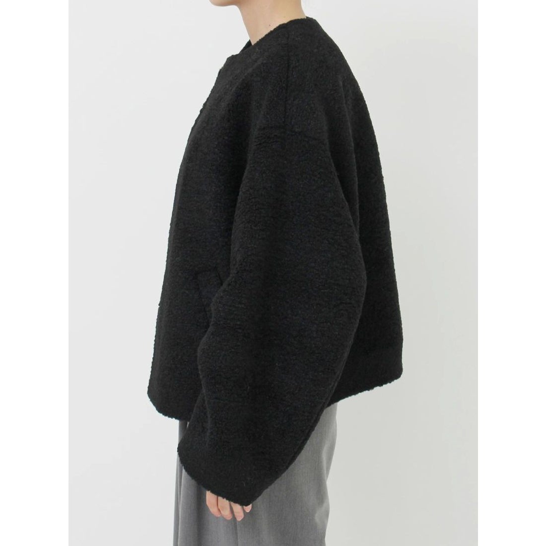 ラグナムーン LAGUNAMOON ボアブルゾン （グレー） -ファッション通販