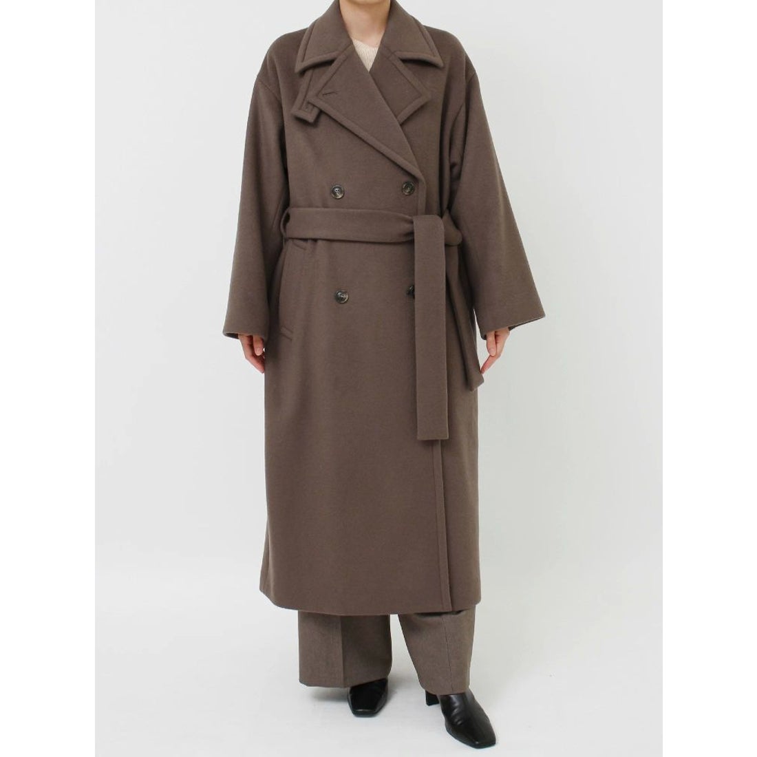 ラグナムーン LAGUNAMOON 2WAYカラーロングコート （モカ