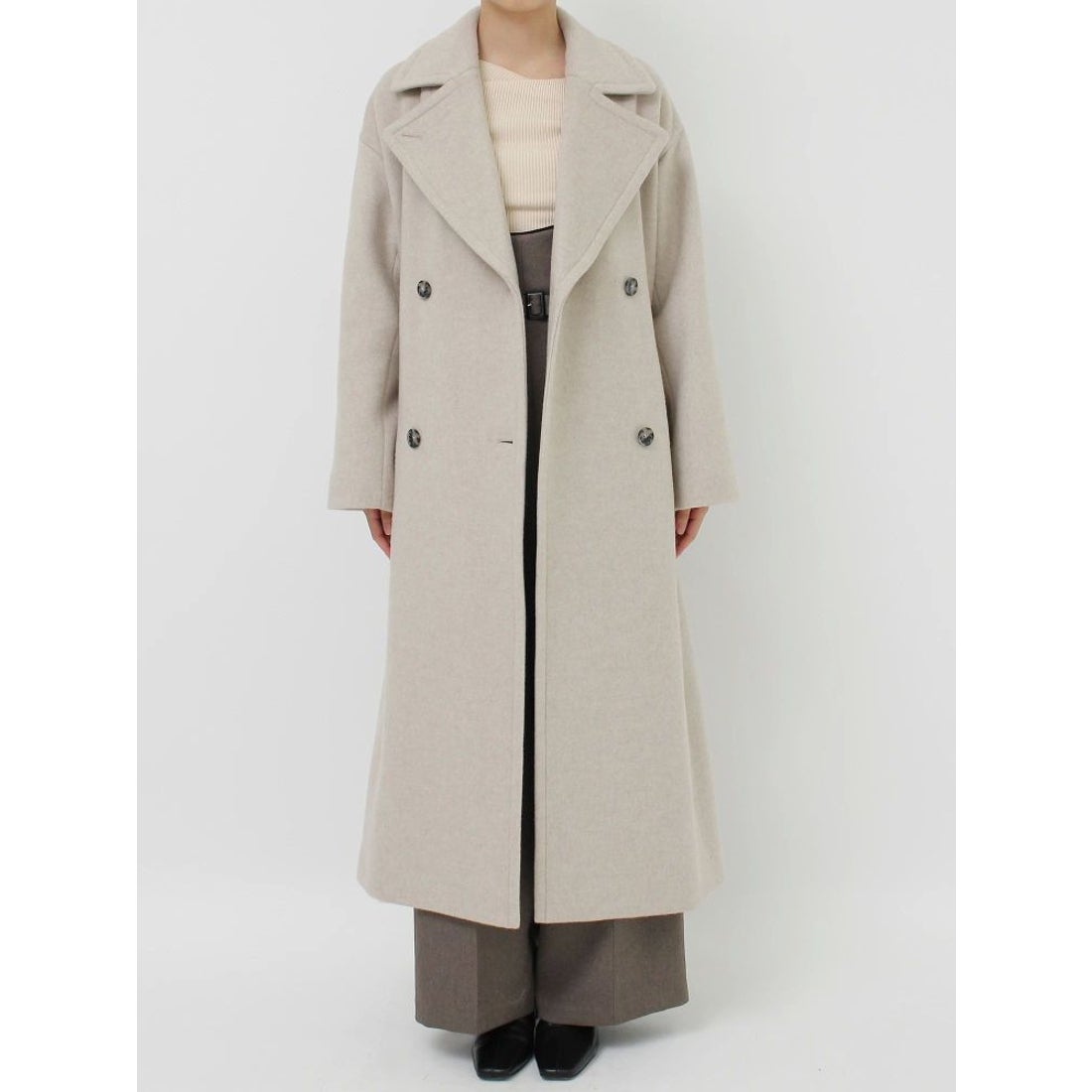 ラグナムーン LAGUNAMOON 2WAYカラーロングコート （ブラウン