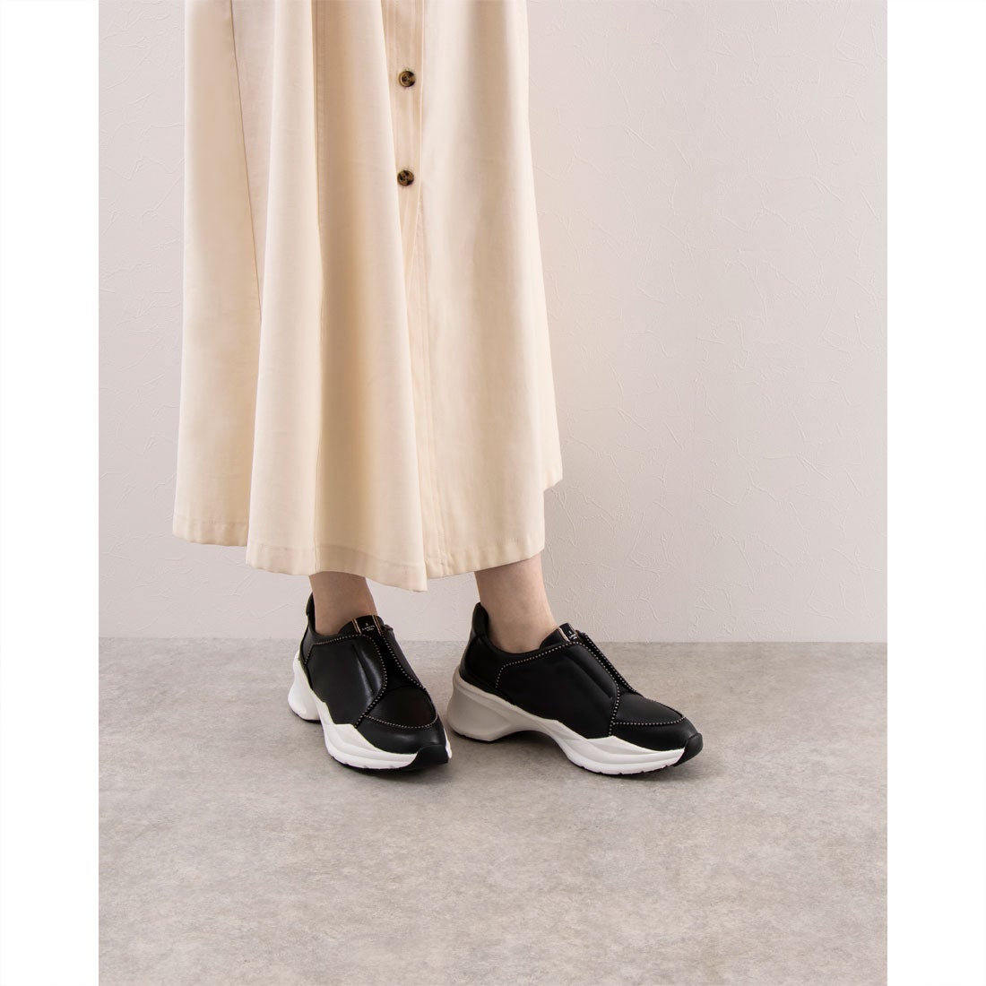 ランバン オン ブルー LANVIN en Bleu 厚底スリッポンスニーカー