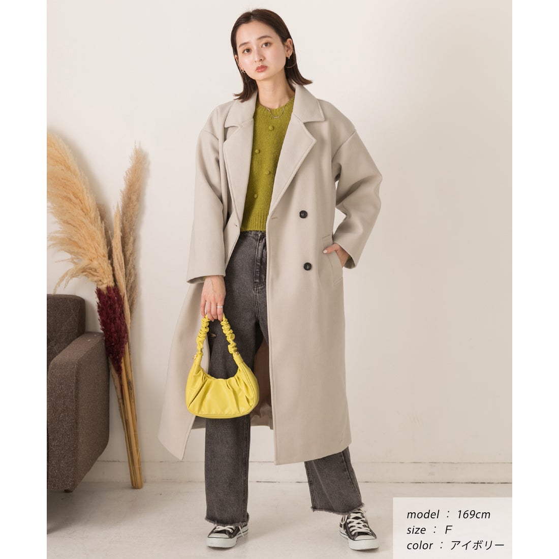 アドティエ ad thie 【2023AW新作】ビッグシルエット ロングチェスター