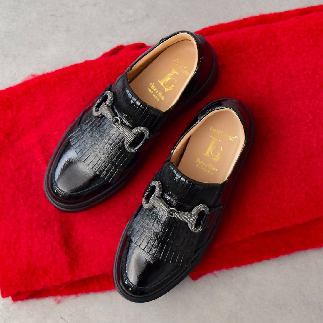 ルカ グロッシ Luca Grossi ビジュービットキルトスリッポンスニーカー