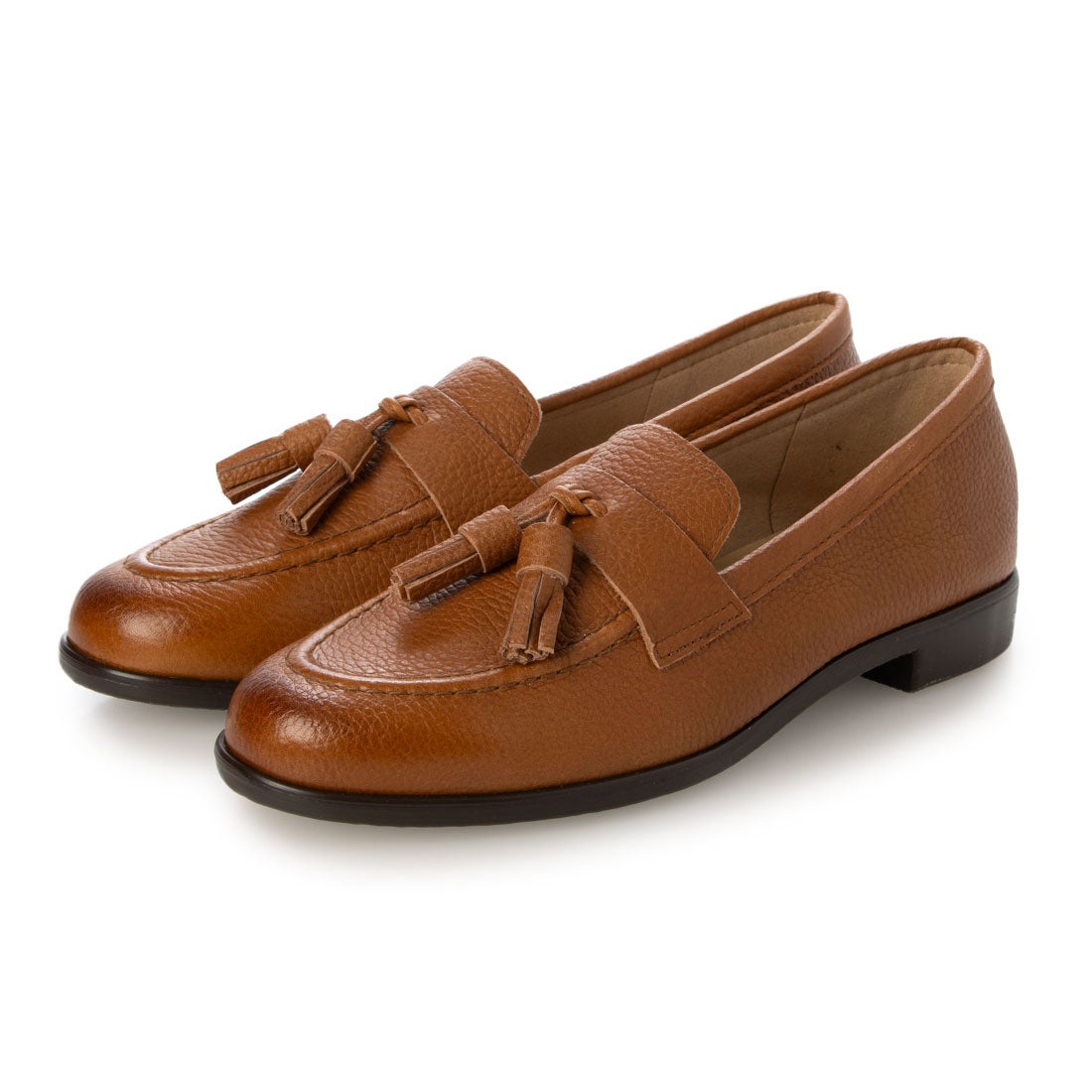 本革】 ラウンドタッセルローファー 7130 （ブラウン） -モードカオリ