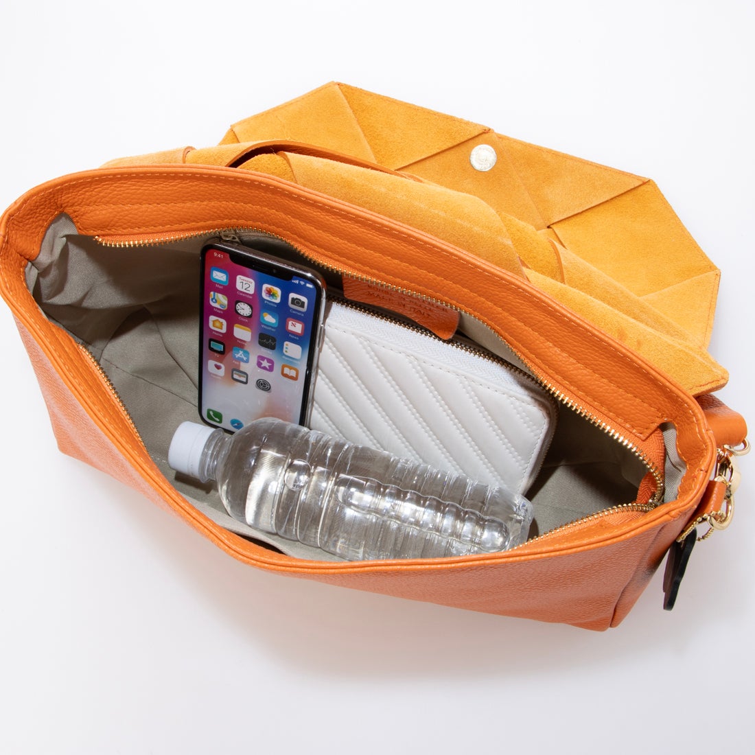 モードフルーレ MODE FOURRURE イタリアンカーフ編み込みフラップ