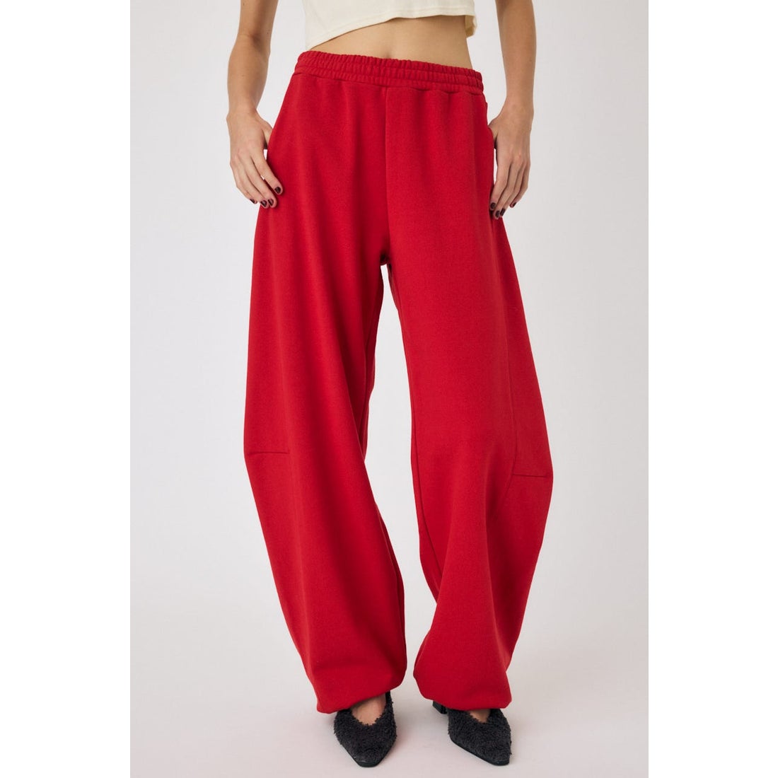 MOUSSY CURVE LINE スウェットパンツ RED -ファッション通販 FASHION
