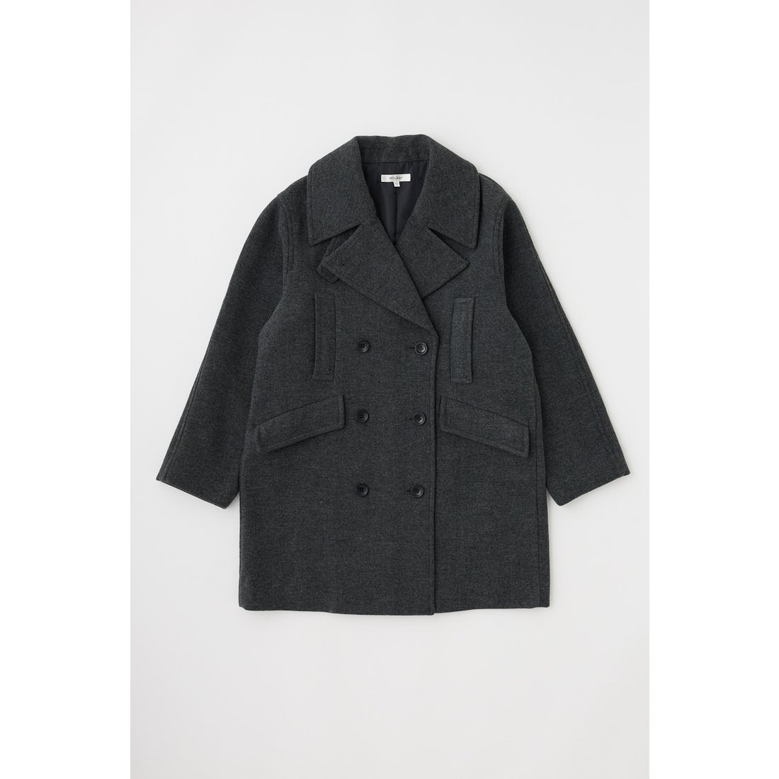 MOUSSY DOUBLE BREASTED ミドルコート GRY -靴＆ファッション通販
