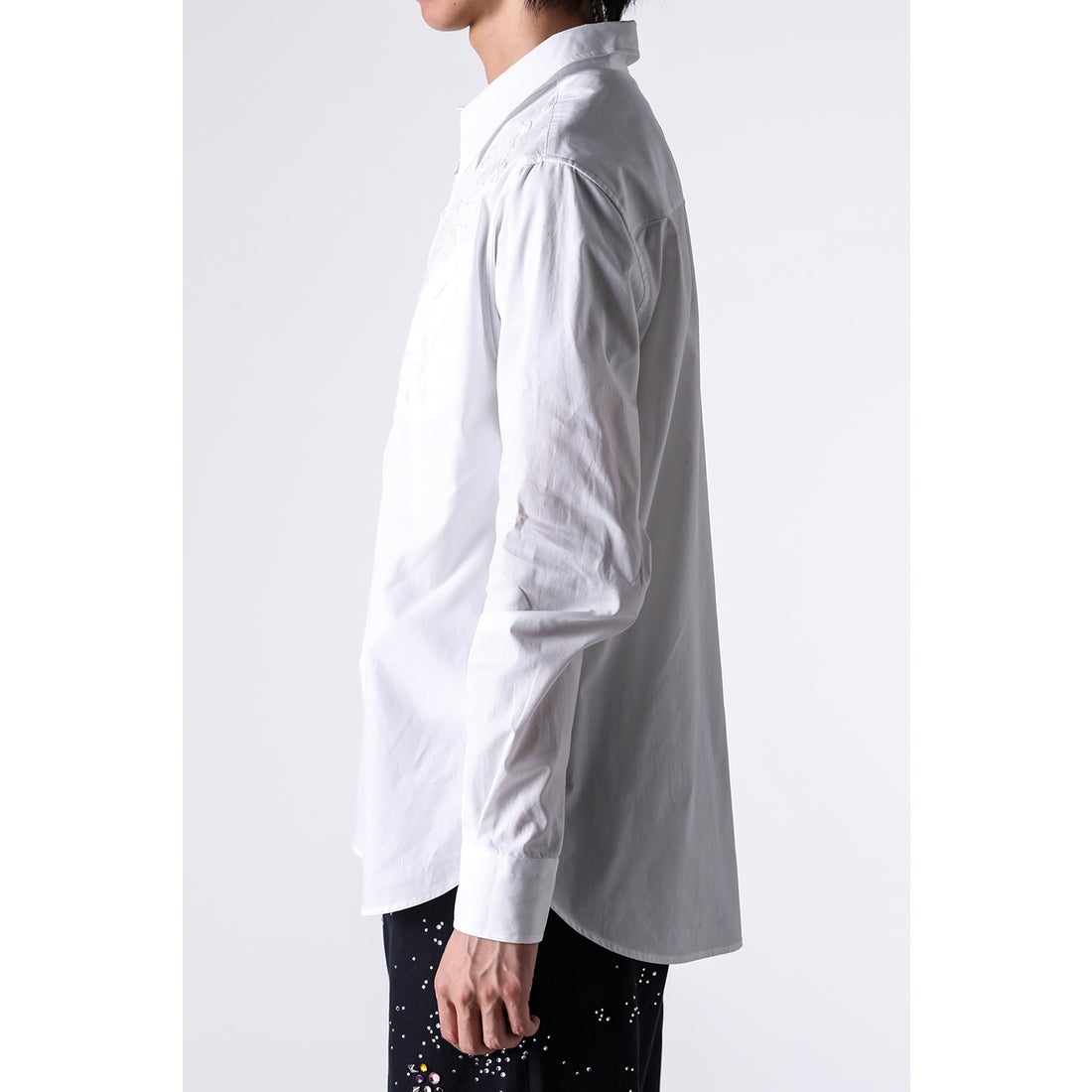 MASU RODEO ZIP-UP DRESS SHIRT （White） - Osaka / Kyoto, Ship